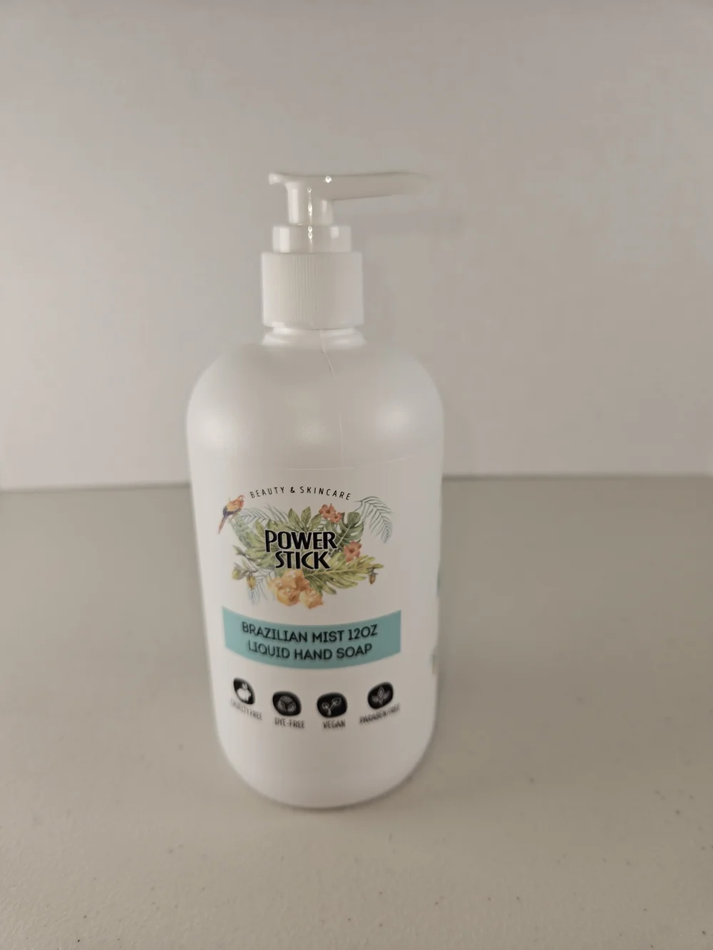 Power Stick 12 Fl Oz Brazilian Mist Liquid Hand Soap - White